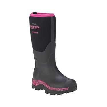 Imagem de Dryshod Bota feminina Arctic Storm condições extremas de frio inverno, preto/rosa, 8