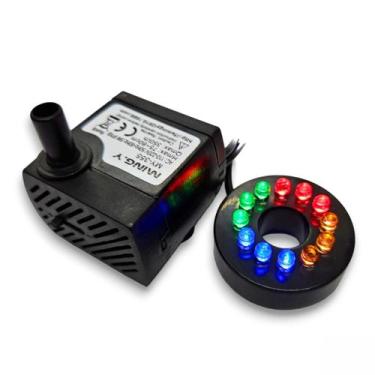 Imagem de Motor Bomba Bombinha Submersa 5w 350l/h Fonte Aquário Com Luminária Lu