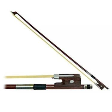 Imagem de Arco De Violino 4/4 Profissional Crina Animal Em Madeira Cor Natural -