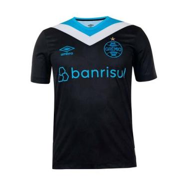 Imagem de Camisa Masculina Umbro Grêmio Oficial 3 2024 Torcedor S/N Preto/azul, 