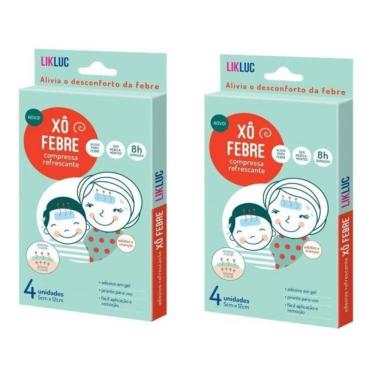 Imagem de Xô Febre Adesivos Compressas Refrescante Alivio Febre Kit 2