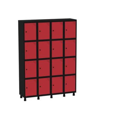Imagem de Armário Guarda Volume Locker Roupeiro 16 Portas Aço Grp 504/16 - Pandi