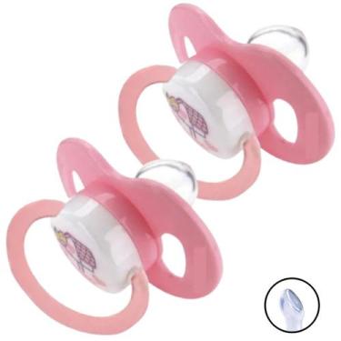 Imagem de 2 Chupetas Para Bebê +6 meses Bico De Silicone Menino Menina - Pais e 