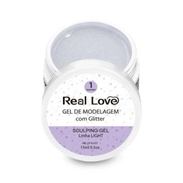 Imagem de Gel Sculpting Com Glitter 1 Transparente 15ml - Real Love