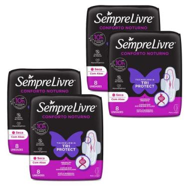 Imagem de Kit Absorventes Externo Sempre Livre Adapt Plus Noite e Dia Cobertura 