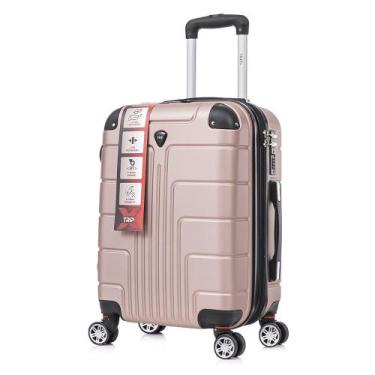 Imagem de Mala De Viagem Bordo 10kg Padrão ANAC Rodinhas 360 TripX, Rose gold