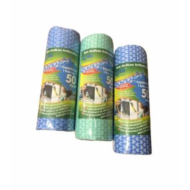 Imagem de Kit 3 Rolos de Panos De Limpeza Perflex 28x40cm C/50 Unidades - Life C