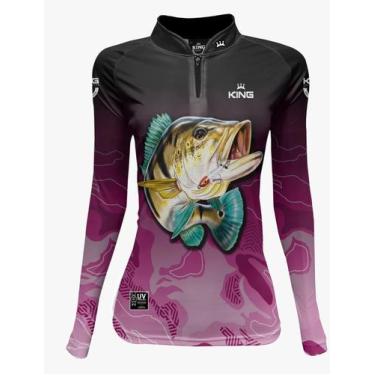 Imagem de Blusa Camisa de Pesca Feminina King Tucunaré Brasil C/ Prot. Solar UV5