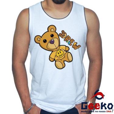Imagem de Regata Justin Bieber 100% Algodão Drew Pop Geeko, Branco, GG