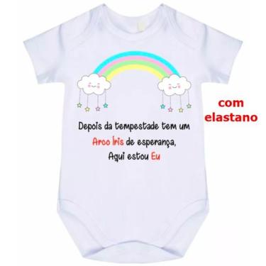 Imagem de body bebê depois da tempestade tem um arco íris de esperança 1712 - ni