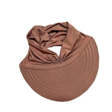 Imagem de Viseira Adulto Turbante Dupla Face Feminina Com Proteção Solar Uv 50 P