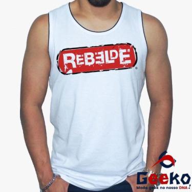 Imagem de Regata Rebelde 100% Algodão RBD Geeko, Branco, GG