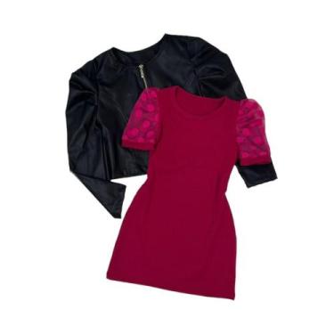 Imagem de Vestido Infantil Manga Bufante E Jaqueta Novidade - AK FASHION KIDS, P