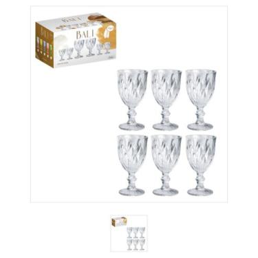 Imagem de Balli Conjunto 6 Taças Água Transparente Modelo Diamond