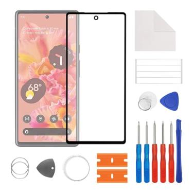 Imagem de SwarKing Substituição de lente de tela externa de vidro frontal de vidro de exibição compatível com Google Pixel 6 com kit de reparo