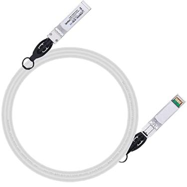 Imagem de ipolex Cabo colorido SFP+ Twinax 10G, cabo passivo de cobre (DAC), 2 m (6,56 pés) em branco, para Cisco SFP-H10GB-CU2M, Meraki, Ubiquit, Mikrotik, Intel, Fortinet, Netgear e mais