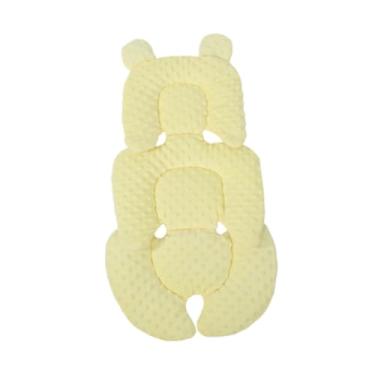 Imagem de harayaa Assento Almofada de Carrinho de Bebê Almofada Macia Acolchoamento Infantil Acessórios para Carrinho de Bebê Almofada de Assento Confortável Forro para, Amarelo