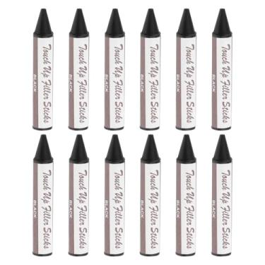 Imagem de PATIKIL Marcadores de móveis para retoque, 12 peças de cera de madeira, gizes de cera para reparo de móveis para arranhões, piso de madeira, furos, mesas, preto