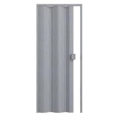 Imagem de Kit com 2 Portas Sanfonadas de Pvc 210x60cm Permatti Cinza Marmorizado