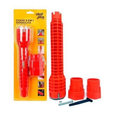 Imagem de Chave Multiuso Encanamentos e Pias Hidráulica 8em1 - Oba Oba Mix