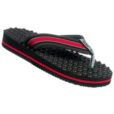 Imagem de Chinelo Masculino Para esporâo e fascite Plantar Stilloflex, Vermelho,