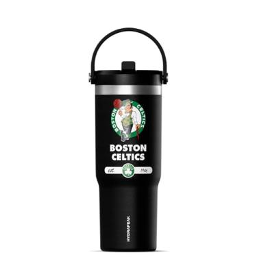 Imagem de Hydrapeak Copo Nomad Boston Celtics 947 ml oficialmente licenciado pela NBA com alça e tampa de palha, garrafa de água de aço inoxidável à prova de vazamento