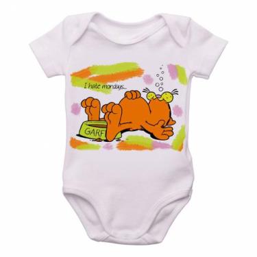 Imagem de body nenê criança roupa bebê Garfield I hate mondays - Empório Dutra, 