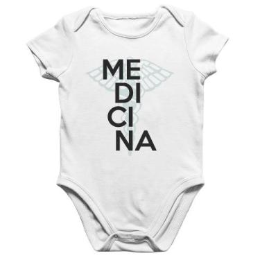 Imagem de Body Bebê Algodão Medicina Estudante - Foca na Moda, Branco, P
