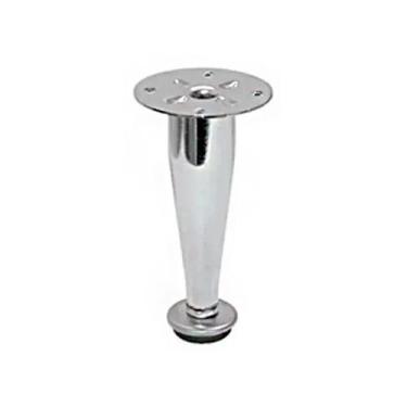 Imagem de Pé Cônico Regulável 150 Mm Cromado (Kit Com 4 Unidades) - AROS
