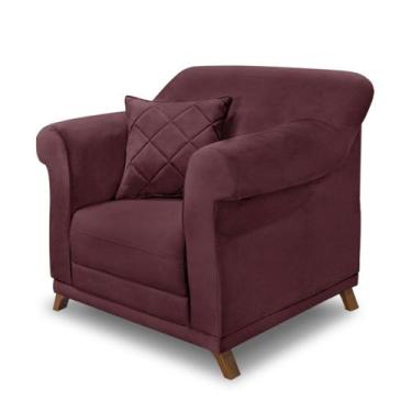 Imagem de Poltrona Decorativa Estofada Sala Quarto Escritório Leitura Fiorela - 