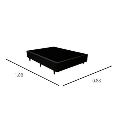 Imagem de Base para colchão box de solteiro preto 0,88 - village móveis