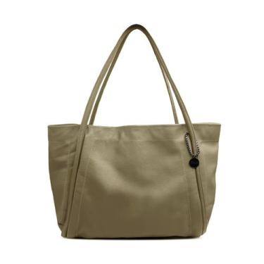 Imagem de Bolsa bag shopping grande de couro pistache Ayla - Zaia