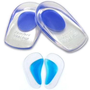 Imagem de Kit 2 pares palmilha gel sola esporão calcanhar alívia dor - SWG, AZUL