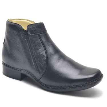 Imagem de Bota Masculina Costurada a Mão em Couro Zíper Preto 046 - CLA CLE , 40