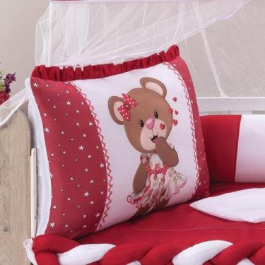 Imagem de Kit De Berço Americano Para Menina Chapeuzinho Sublimado 10 Peças Tran