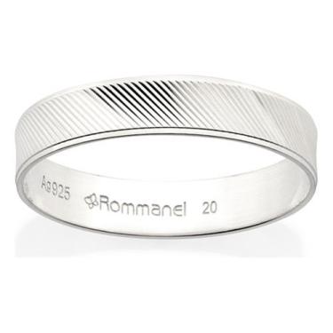 Imagem de Aliança De 4,0 Mm Trabalhado Com Riscos. 810257 - ROMMANEL, Branco, 20