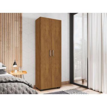 Imagem de Estante 5 Prateleiras Livreiro Cor Freijó Com Portas Grandes - Móveis 