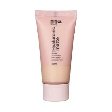 Imagem de Base Líquida Hyaluronic Matte Cor 0.5 Nina Make Up - 30ml