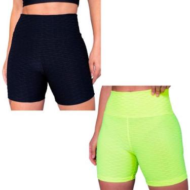 Imagem de Kit 2 Shorts Bolha Feminino Academia Suplex Básico Fitness - Donna Mar