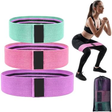 Imagem de 3 Faixas Elásticas Para Exercicio Treino Em Casa Theraband Elástico Extensor Fisioterapia