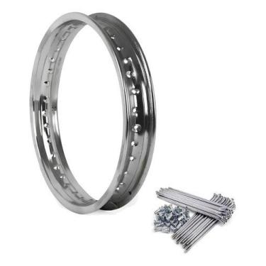 Imagem de Aro Folha 19x1.85 Roda Dianteira Bros 125 150 160 + Raios 4MM - Pro To