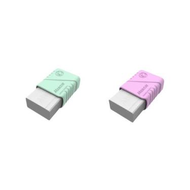 Imagem de Borracha branca tr tons pastel - mercur, VERDE + ROSA