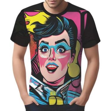 Imagem de Camisa Camiseta Tshirt Pin Up Mu.lher Morena Pop Art Moda 9 - Enjoy Sh