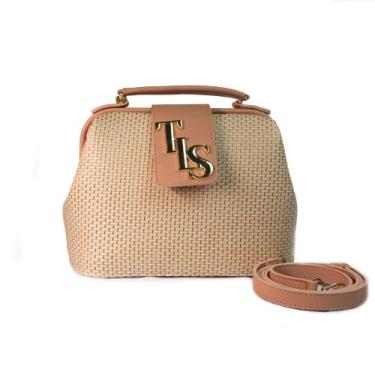 Imagem de Bolsa Feminina Praia Palha Moderna Linda Pequena Tranversal - Talassa,