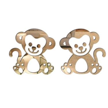 Imagem de Aplique de Espelho Decorativo Acrílico Macaquinho 49x23 38206 - CREATU