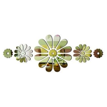 Imagem de Aplique De Espelho Decorativo Flores 28x76cm 41 Pçs 38131 - CREATUS, p