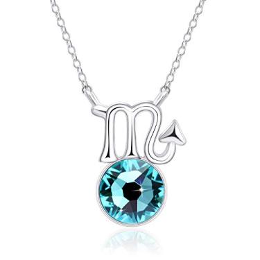 Imagem de Colar de pedras do signo do zodíaco PLATO H com cristais da Constelação Swarovski Wishstone Jewelry Gifts para mulheres e meninas