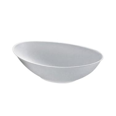 Imagem de PacknWood Bio n Chic Tigela oval branca de cana de açúcar | Tigelas de servir para salada, sopa, cereal, sorvete | Tigelas de cozinha - 963 g (24 cm x 14,5 cm) - 250 peças