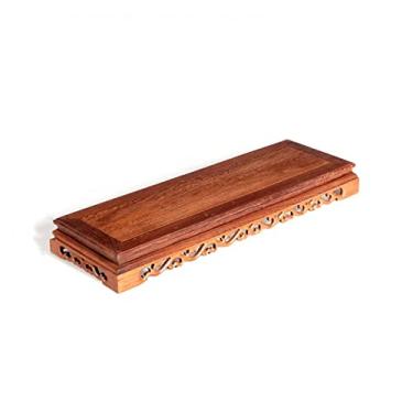 Imagem de LICONG-2019 Base de bonsai base de vaso de madeira, asa de frango, base de madeira, planta, queimador de incenso de Buda, suporte de exibição artesanal, base de vaso de flores com pedestal antigo