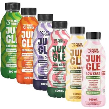 Imagem de 6 Jungle Bebidas Isotônicas Low Carb Sabores Limonada, Tangerina, Uva, Morango, Melancia e Abacaxi
